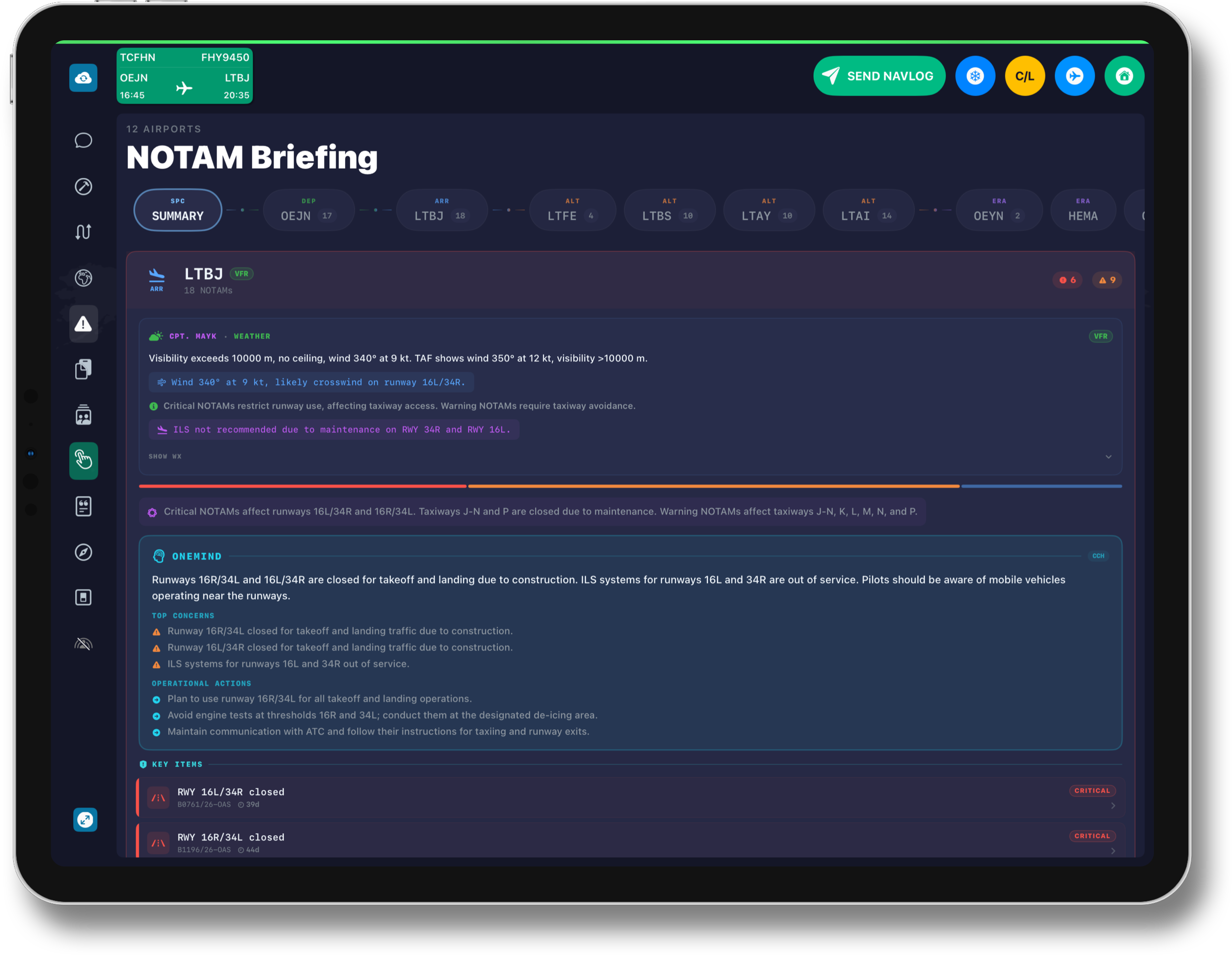 NavOne NOTAM intelligence